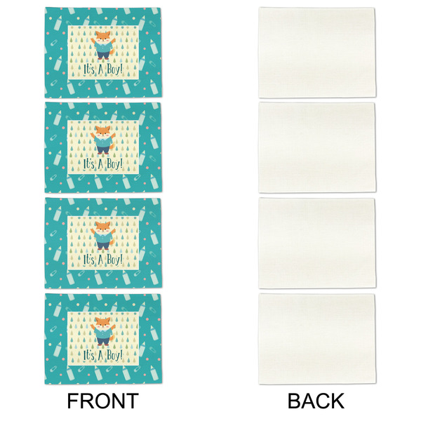 Baby Shower Linen Placemat - APPROVAL Set of 4 (single sided)