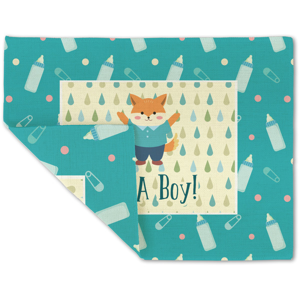 Custom Baby Shower Double-Sided Linen Placemat - Single