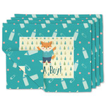 Baby Shower Double-Sided Linen Placemat - Set of 4