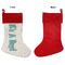 Baby Shower Linen Stockings w/ Red Cuff - Front & Back (APPROVAL)