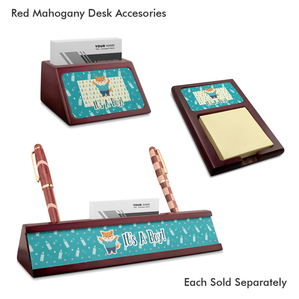 Baby Shower Mahogany Desk Accessories