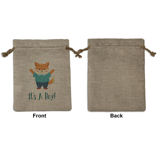 Baby Shower Medium Burlap Gift Bag - Front Approval