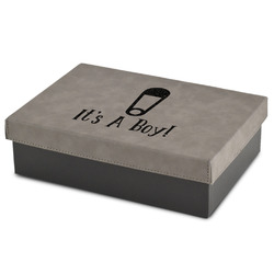 Baby Shower Gift Boxes w/ Engraved Leather Lid