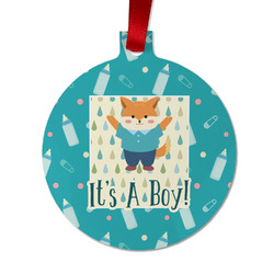 Baby Shower Metal Ball Ornament - Double Sided