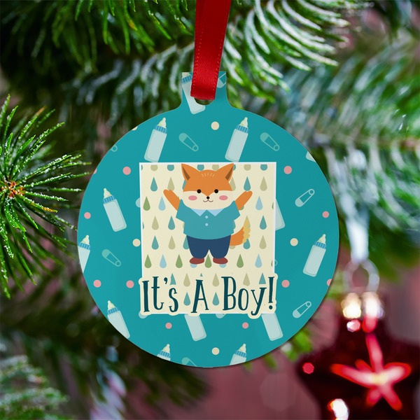 Baby Shower Metal Ball Ornament - Lifestyle