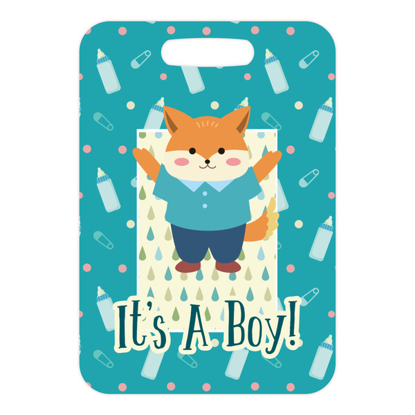 Baby Shower Metal Luggage Tag - Front Without Strap