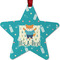 Baby Shower Metal Star Ornament - Front