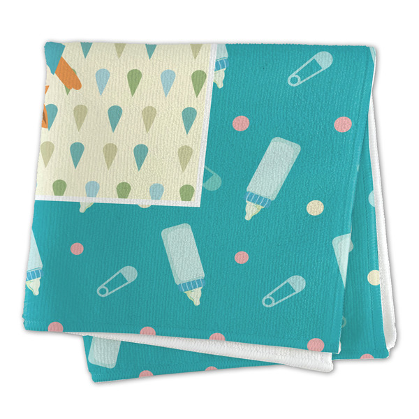 Baby Shower Microfiber Dish Rag - FOLDED (square)