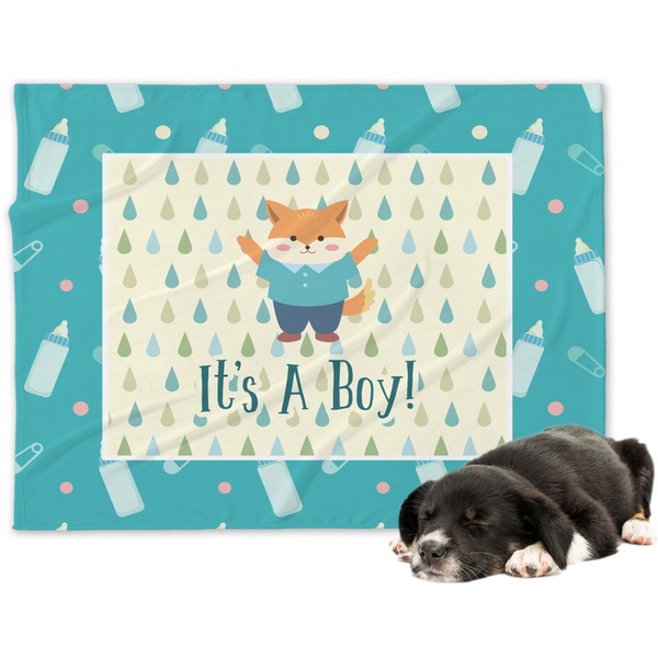 Custom Baby Shower Dog Blanket - Large (Personalized)