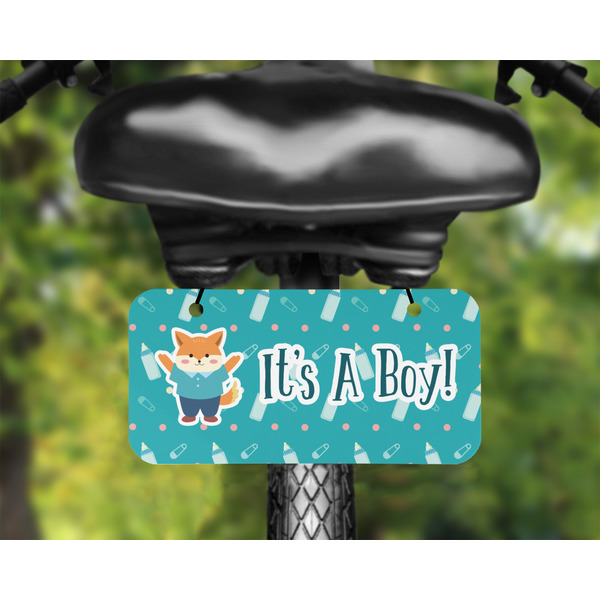 Baby Shower Mini License Plate on Bicycle - LIFESTYLE Two holes