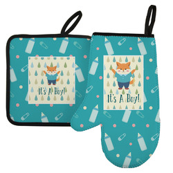 Baby Shower Left Oven Mitt & Pot Holder Set