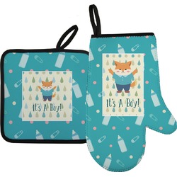 Baby Shower Oven Mitt & Pot Holder Set