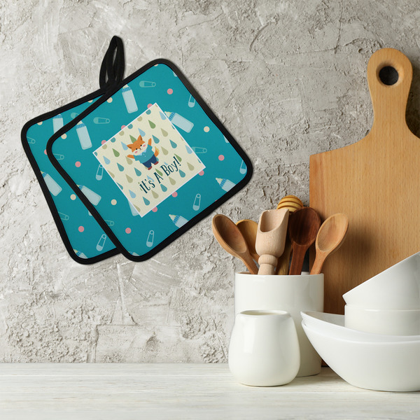 Baby Shower Neoprene Pot Holder - Set of 2  LIFESTYLE