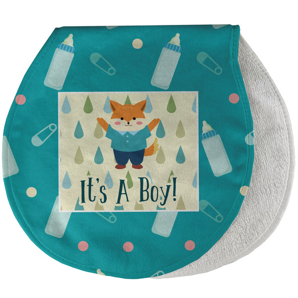 Custom Baby Shower Burp Pad - Velour