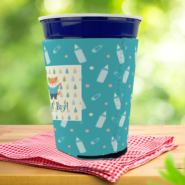 Baby Shower Party Cup Sleeves - with bottom - Lifestyle