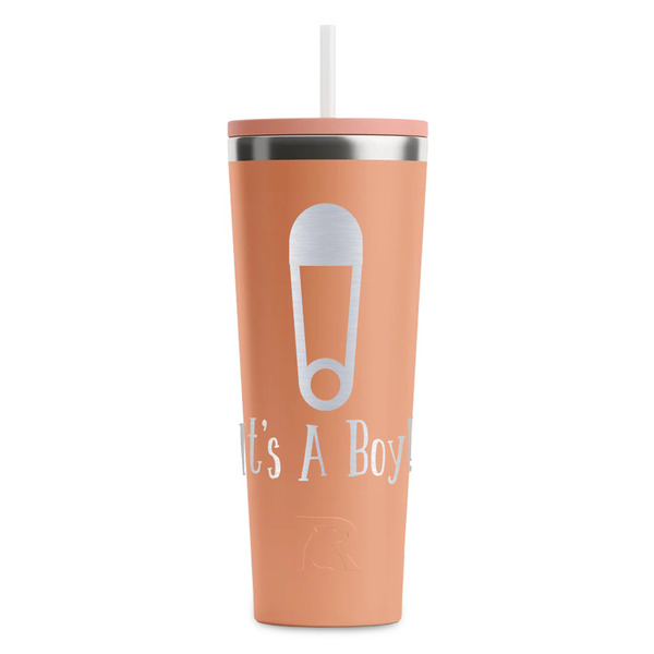 Baby Shower Peach RTIC Everyday Tumbler - 28 oz. - Front