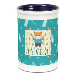 Baby Shower Ceramic Pencil Holders - Blue