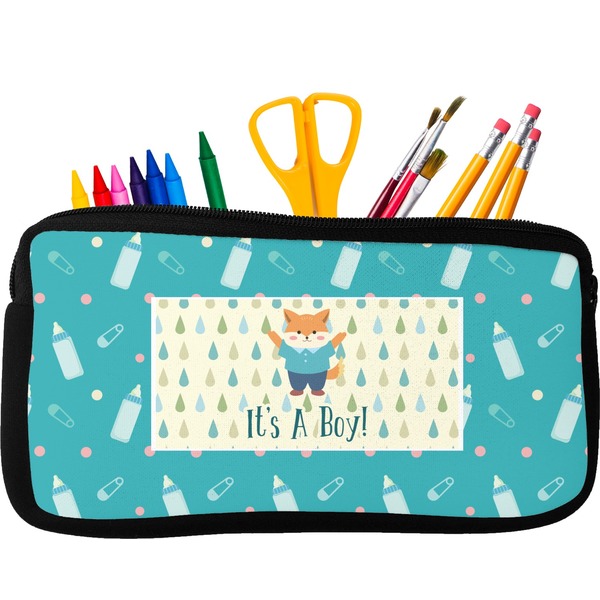 Custom Baby Shower Neoprene Pencil Case