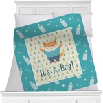Baby Shower Minky Blanket - Toddler / Throw - 60"x50" - Double Sided (Personalized)