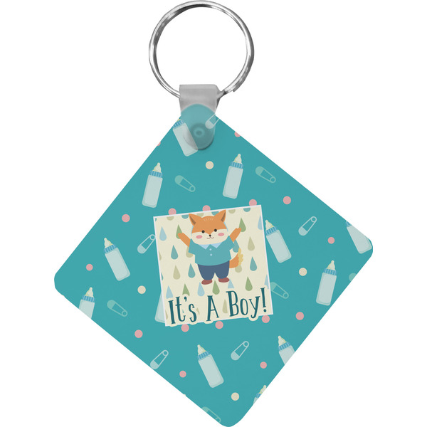 Custom Baby Shower Diamond Plastic Keychain