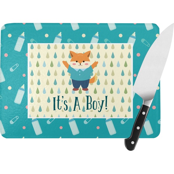Custom Baby Shower Rectangular Glass Cutting Board (Personalized)