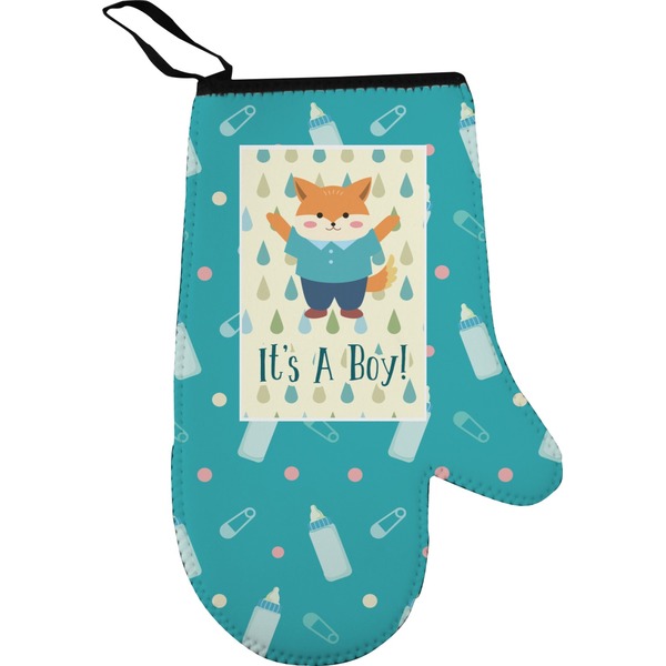 Custom Baby Shower Right Oven Mitt (Personalized)