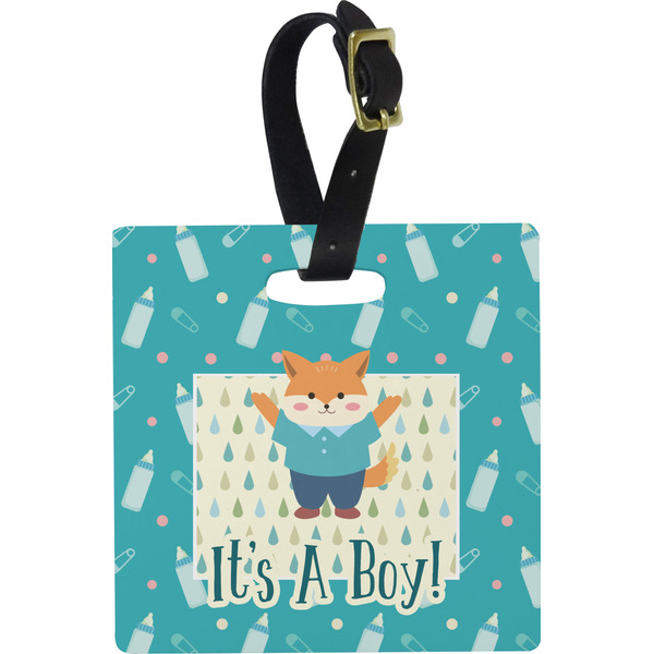 Baby Shower Personalized Square Luggage Tag