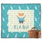 Baby Shower Picnic Blanket - Flat - With Basket