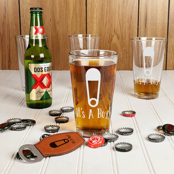 Baby Shower Pint Glasses - In Context