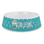 Baby Shower Plastic Dog Bowl - Large