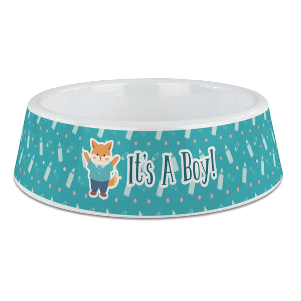 Custom Baby Shower Plastic Dog Bowl - Large