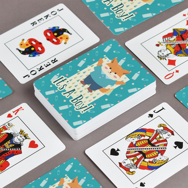 Baby Shower Playing Cards - Front & Back View