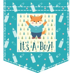 Baby Shower Iron On Faux Pocket (Personalized)
