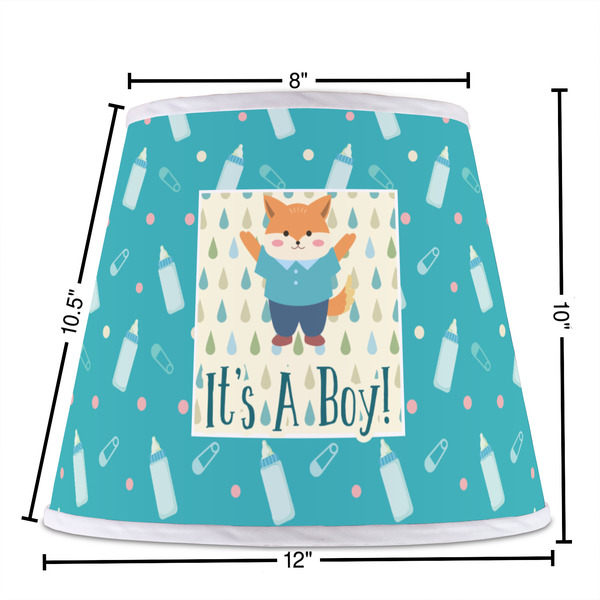 Baby Shower Poly Film Empire Lampshade - Dimensions
