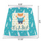 Baby Shower Poly Film Empire Lampshade - Dimensions