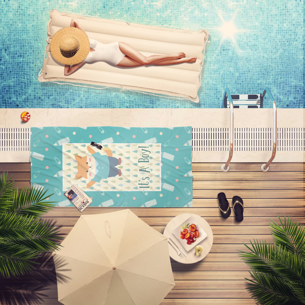 Baby Shower Pool Towel Lifestyle