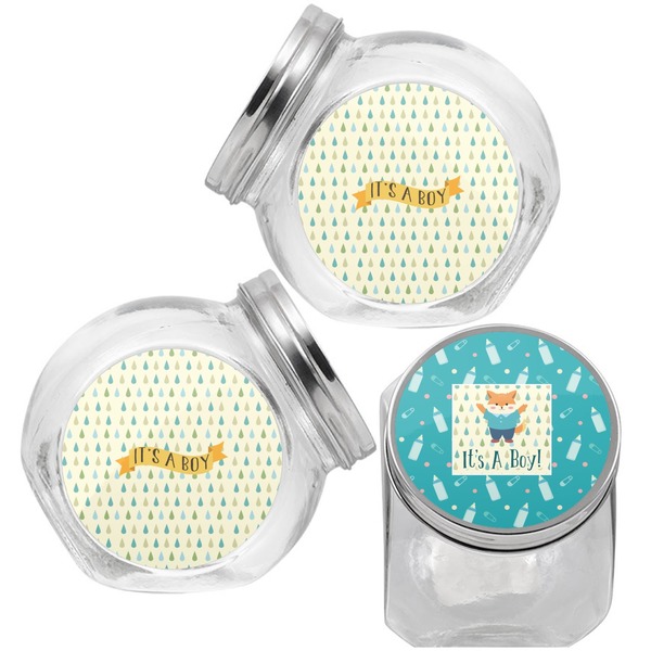 Baby Shower Puppy Treat Jar - Top Left Right