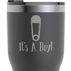 Baby Shower RTIC Tumbler - Black - Engraved Front & Back (Personalized)