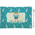 Baby Shower Rectangular Glass Appetizer / Dessert Plate - Single or Set (Personalized)