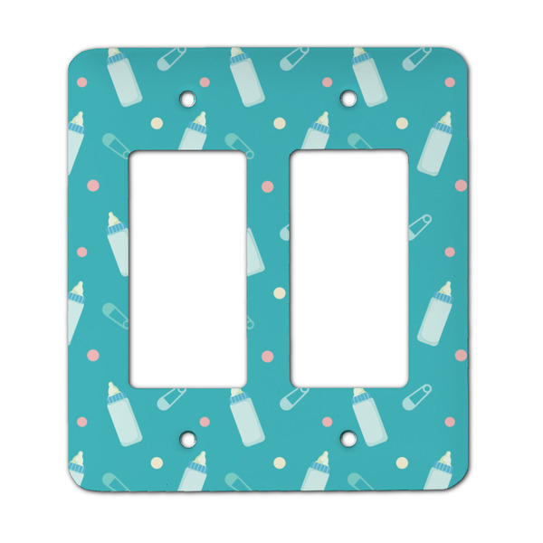 Custom Baby Shower Rocker Style Light Switch Cover - Two Switch