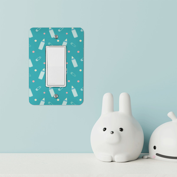Baby Shower Rocker Light Switch Covers - Single - IN CONTEXT