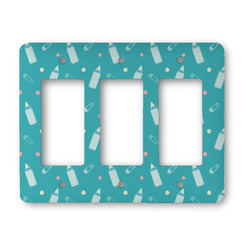 Baby Shower Rocker Style Light Switch Cover - Three Switch