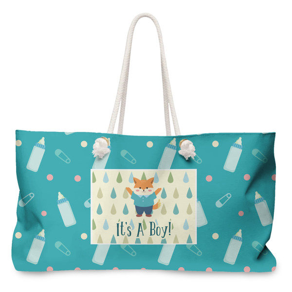 Custom Baby Shower Large Tote Bag with Rope Handles