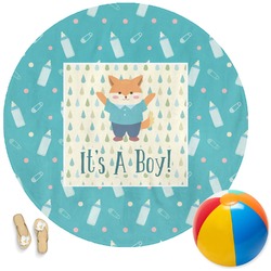 Baby Shower Round Beach Towel (Personalized)