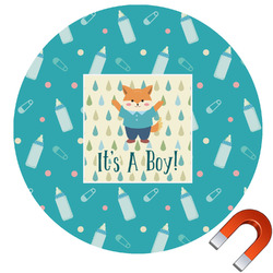 Baby Shower Round Car Magnet - 6" (Personalized)