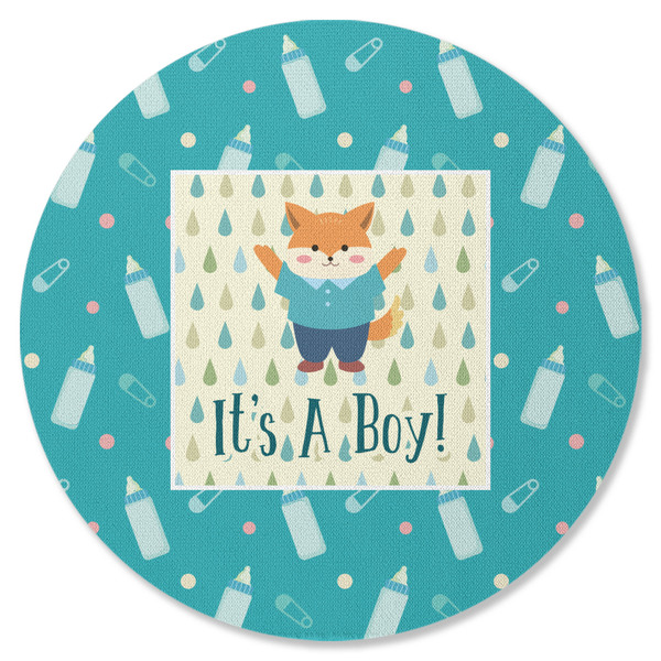 Baby Shower Round Coaster Rubber Back - Single