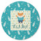 Baby Shower Round Rubber Backed Coaster (Personalized)