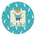 Baby Shower Round Decal - Medium (Personalized)