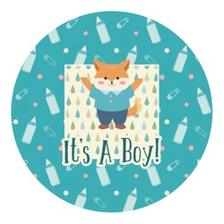 Baby Shower Round Decal (Personalized)