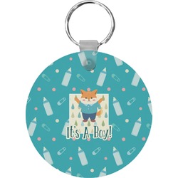 Baby Shower Round Plastic Keychain